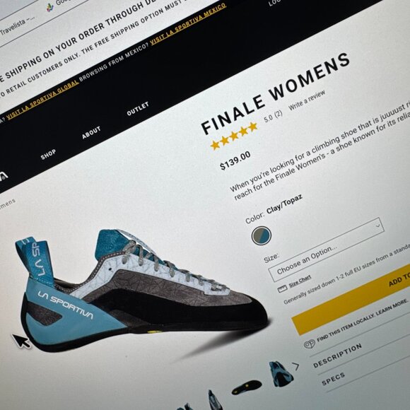 La Sportive Finale Womens Rock Climbing Shoes  -  Brand New  -  Size USA 8 1/2 - Picture 12 of 12